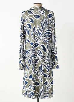 Robe Mi-longue Joy's Paris Bleu Manches Longues