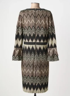 Robe Mi-longue K-design Or Manches 3/4