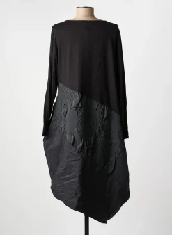Robe Mi-longue Kozan Noir Manches Longues