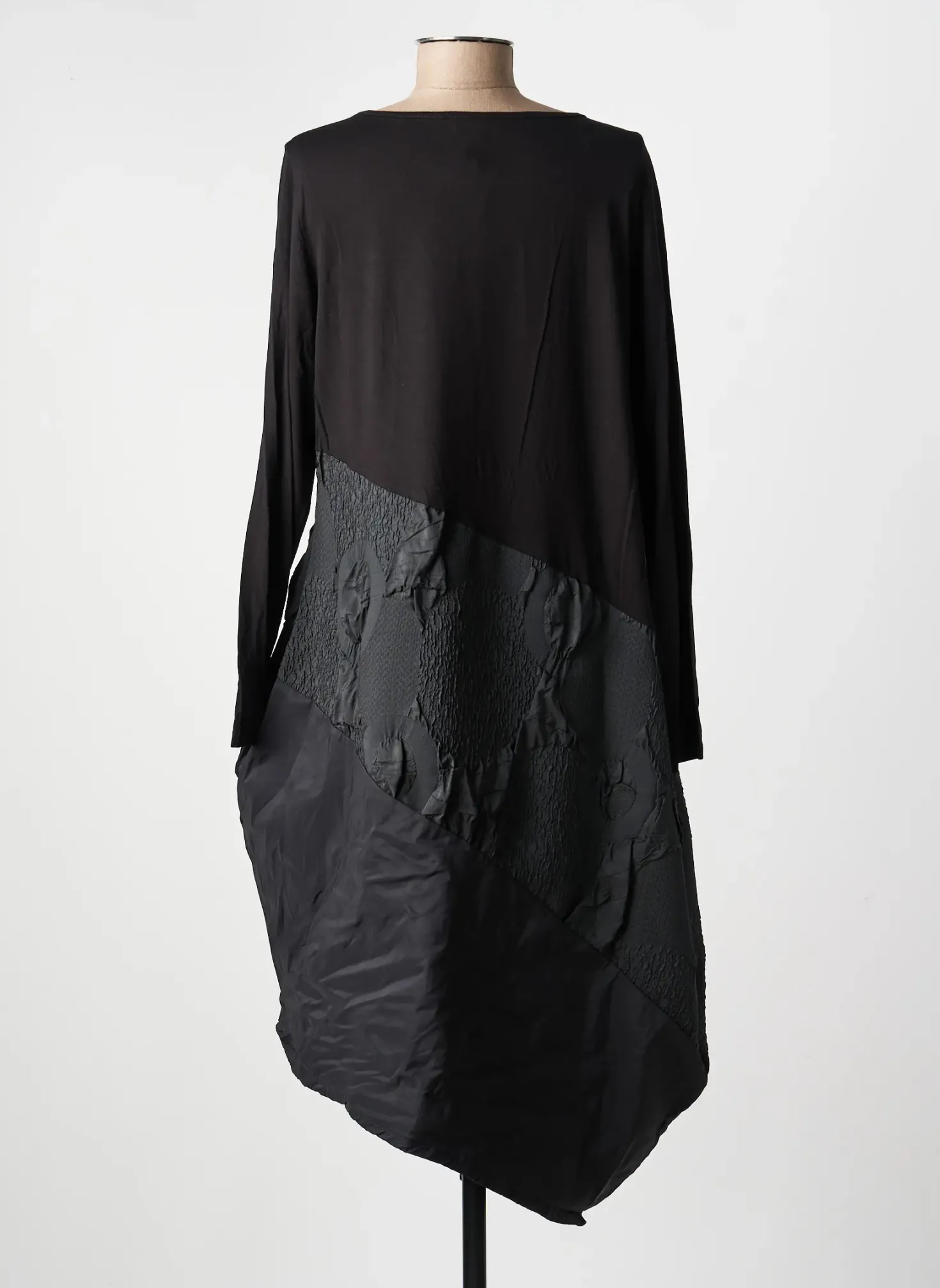 Robe Mi-longue Kozan Noir Manches Longues