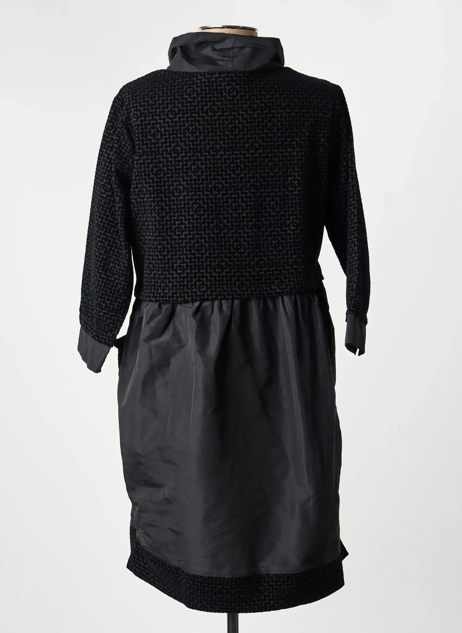 Robe Mi-longue Kozan Noir Manches 3/4