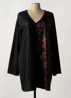 Robe Mi-longue Lady Belle Noir Manches Longues