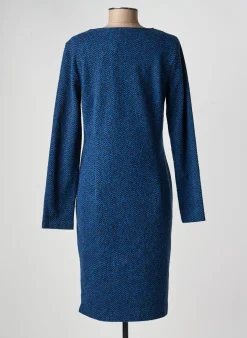 Robe Mi-longue La Fee Maraboutee Bleu Manches Longues