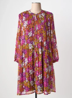 Robe Mi-longue La Petite Etoile Violet Manches Longues