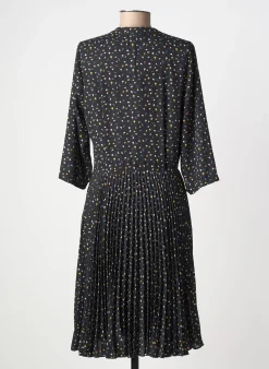 Robe Mi-longue La Petite Francaise Noir Manches 3/4
