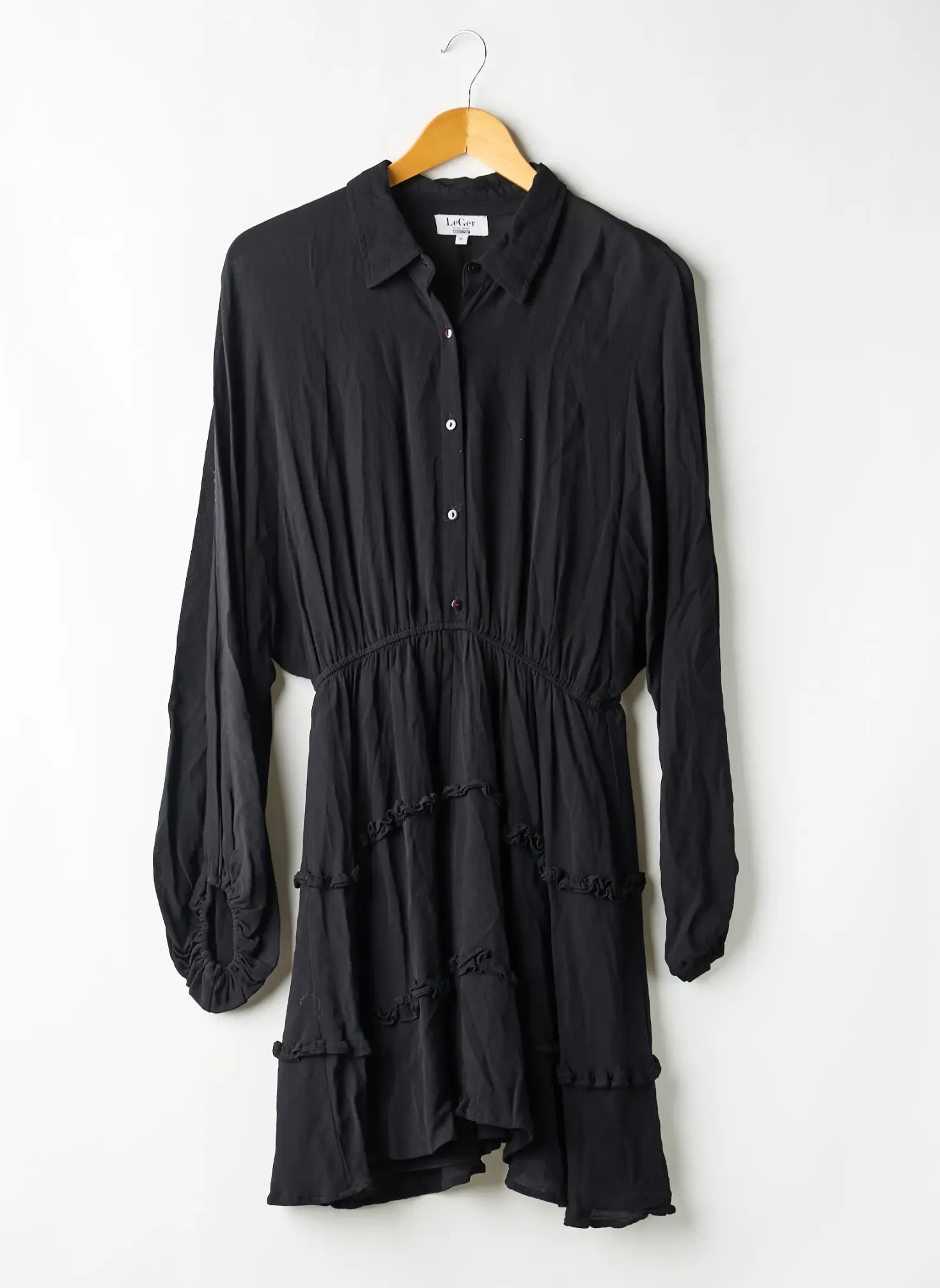 Robe Mi-longue Leger By Lena Gercke Noir Manches Longues