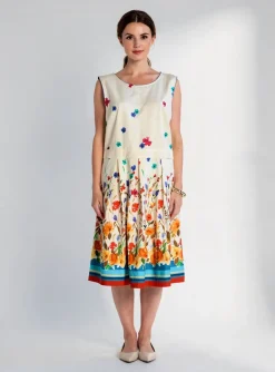Robe Mi-longue Le Petit Baigneur Beige Sans Manche