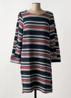 Robe Mi-longue Le Singe De Julie Bleu Manches Longues