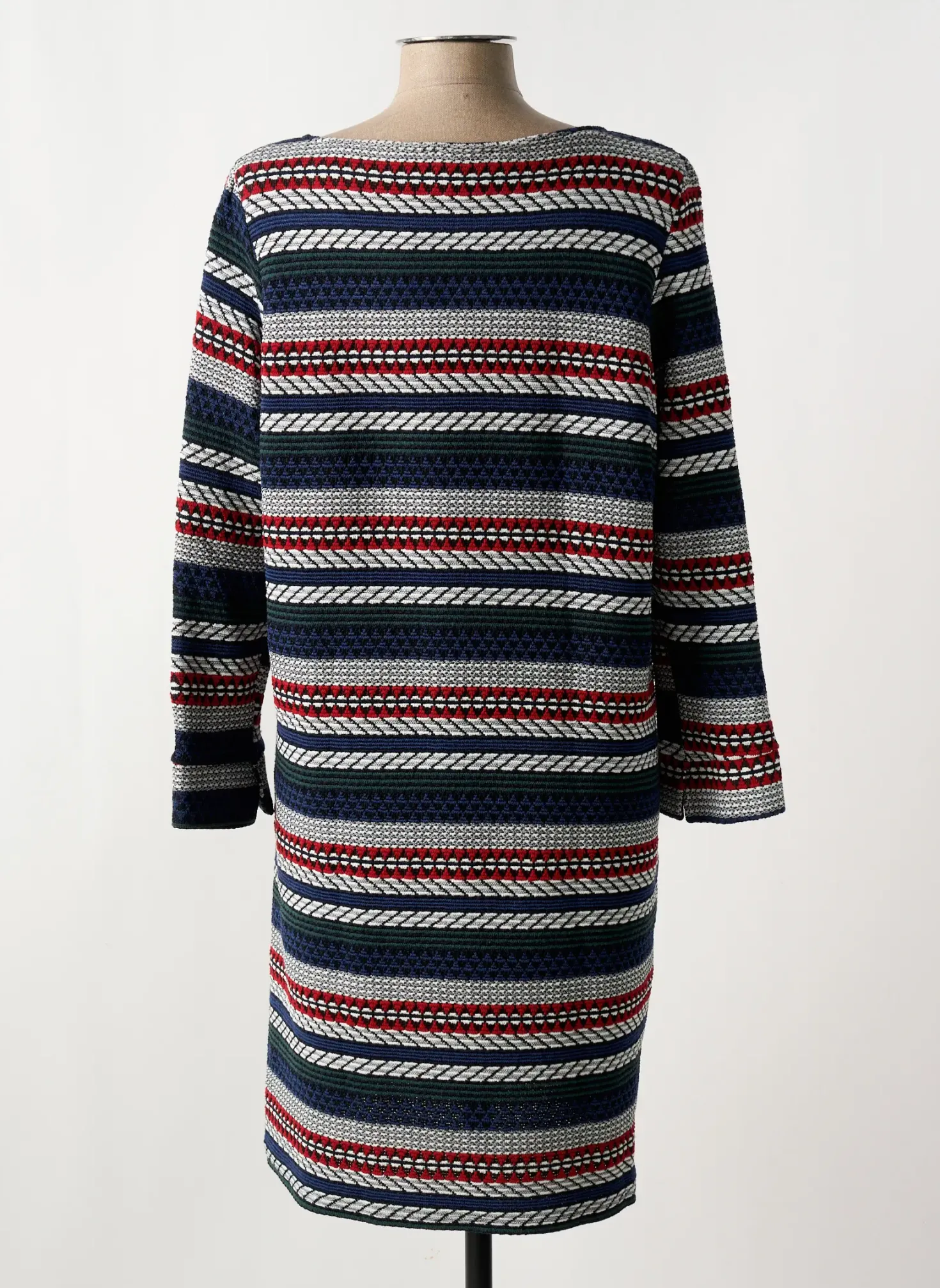 Robe Mi-longue Le Singe De Julie Bleu Manches Longues