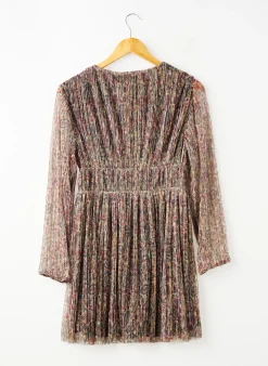 Robe Mi-longue Le Temps Des Cerises Or Manches Longues