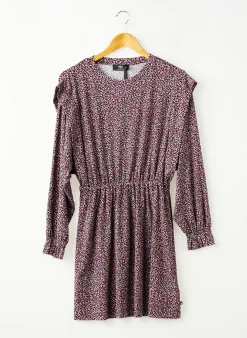 Robe Mi-longue Le Temps Des Cerises Noir Manches Longues