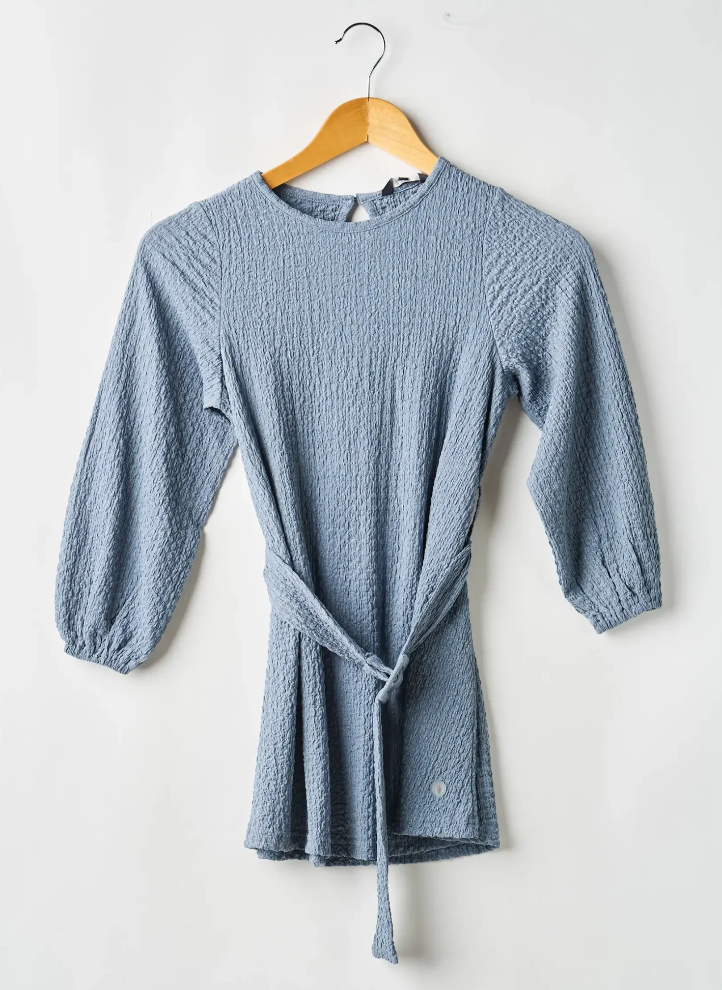 Robe Mi-longue Levv Label Bleu Manches Longues