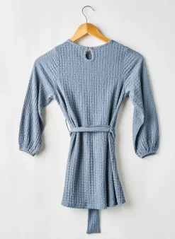 Robe Mi-longue Levv Label Bleu Manches Longues