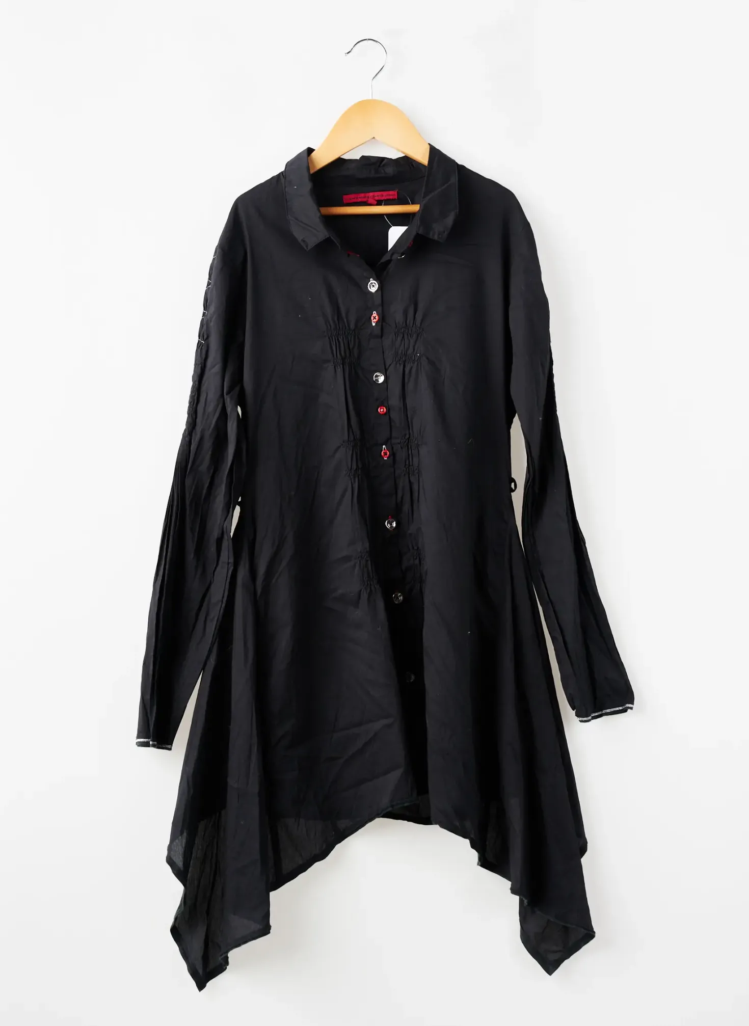 Robe Mi-longue Marithe & Francois Girbaud Noir Manches Longues