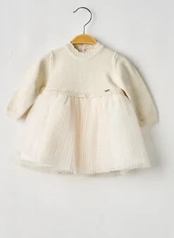 Robe Mi-longue Mayoral Beige Manches Longues