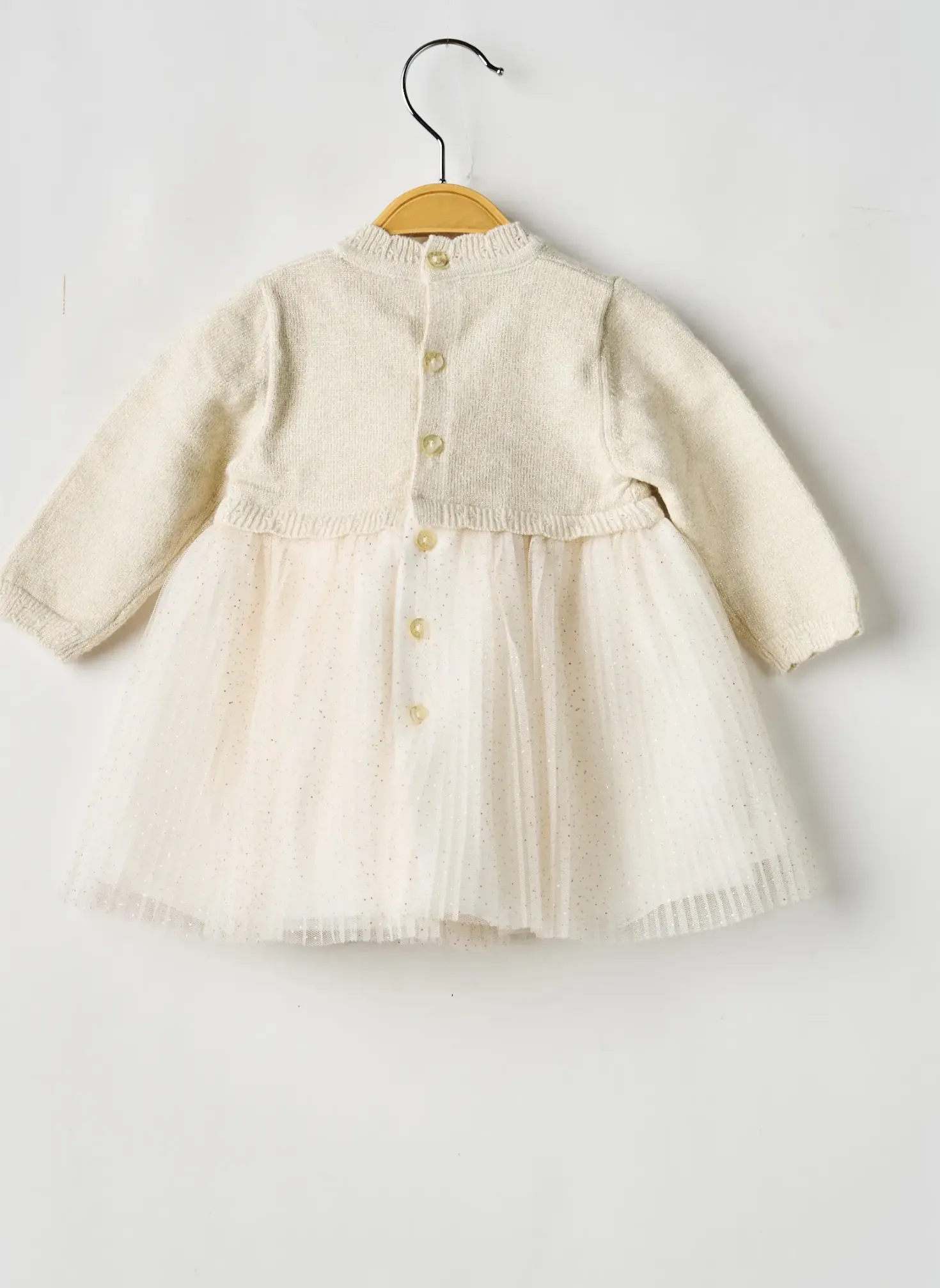 Robe Mi-longue Mayoral Beige Manches Longues