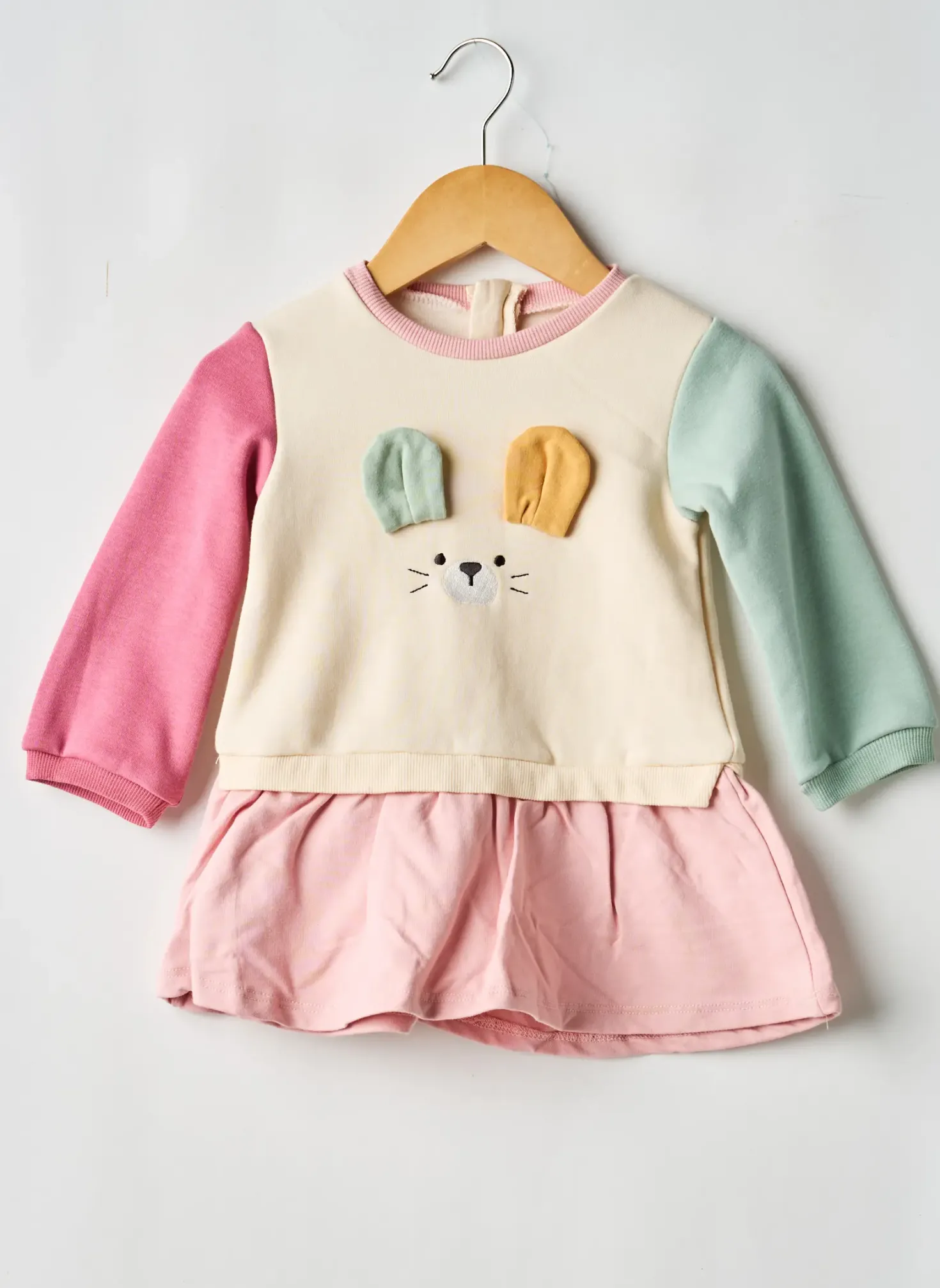 Robe Mi-longue Mayoral Beige Manches Longues