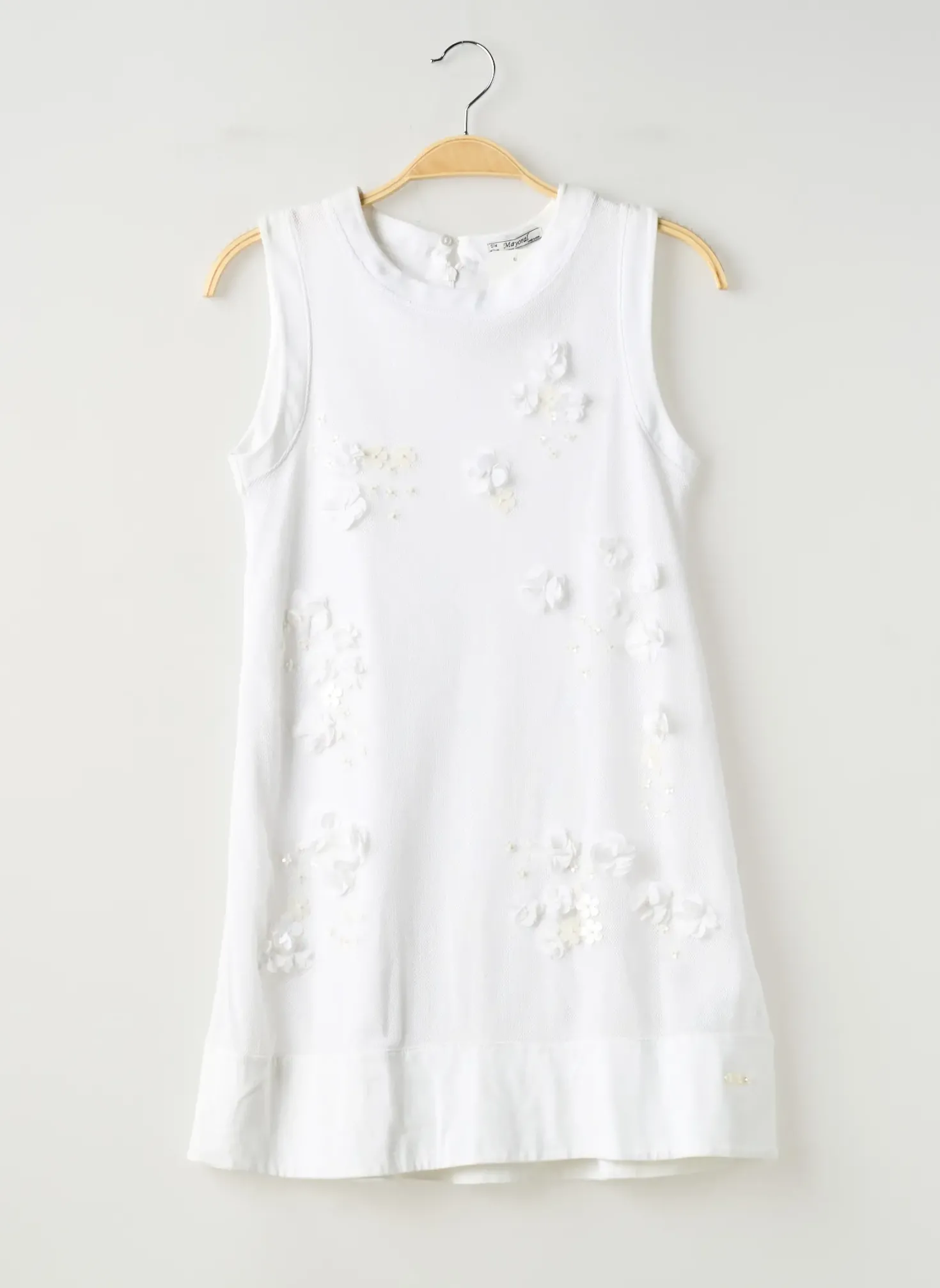 Robe Mi-longue Mayoral Blanc Sans Manche