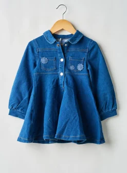 Robe Mi-longue Mayoral Bleu Manches Longues