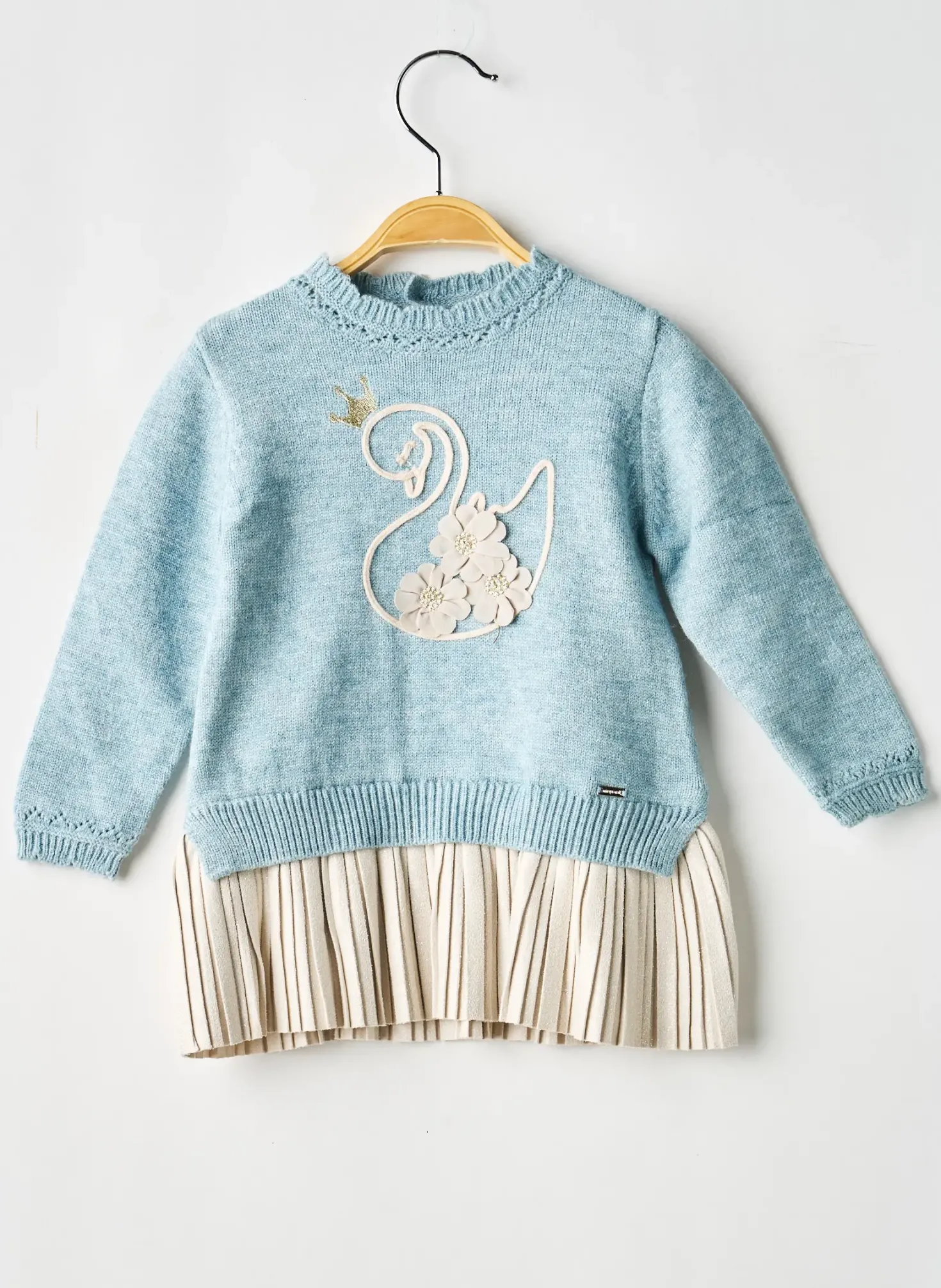 Robe Mi-longue Mayoral Bleu Manches Longues