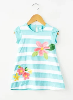 Robe Mi-longue Mayoral Bleu Manches Courtes