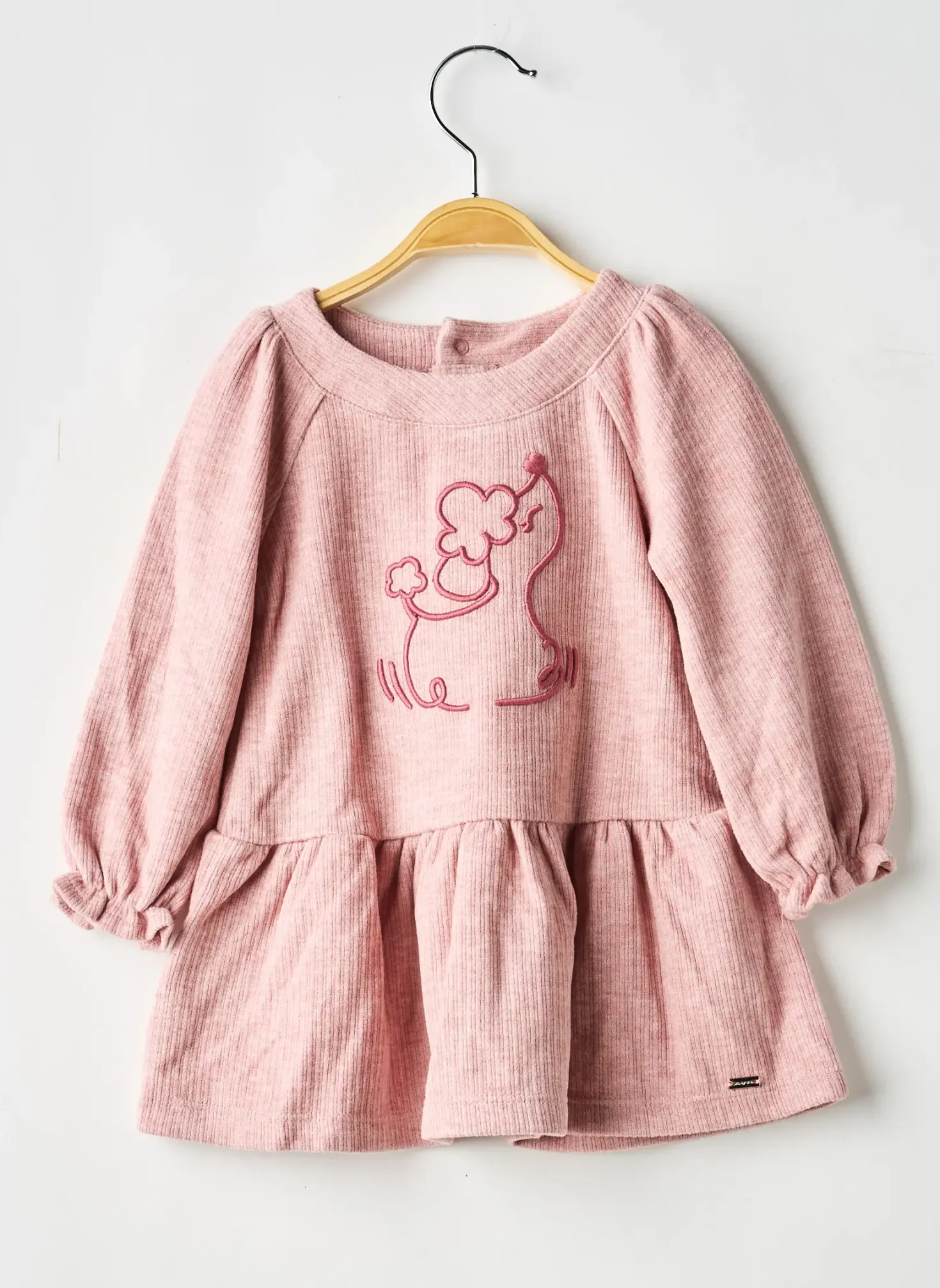 Robe Mi-longue Mayoral Rose Manches Longues