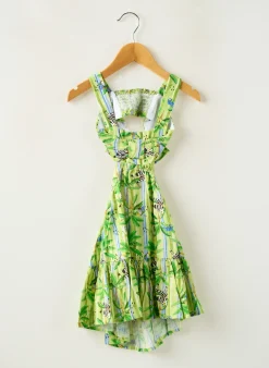 Robe Mi-longue Mayoral Vert Fines Bretelles