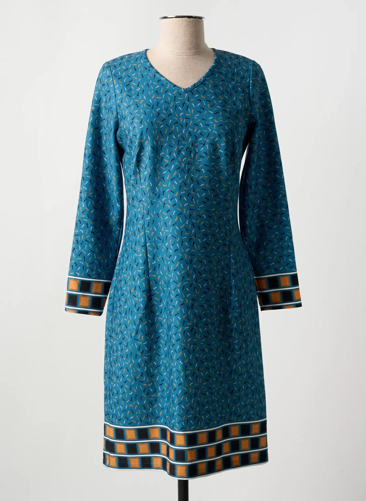 Robe Mi-longue Meri & Esca Bleu Manches Longues
