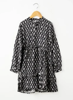 Robe Mi-longue Molly Bracken Noir Manches Longues