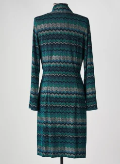 Robe Mi-longue Nathalie Chaize Vert Manches Longues
