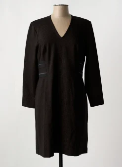 Robe Mi-longue Nathalie Chaize Noir Manches Longues