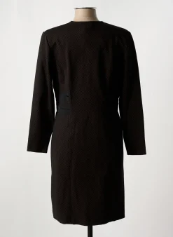 Robe Mi-longue Nathalie Chaize Noir Manches Longues