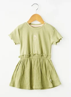 Robe Mi-longue Noppies Vert Manches Courtes