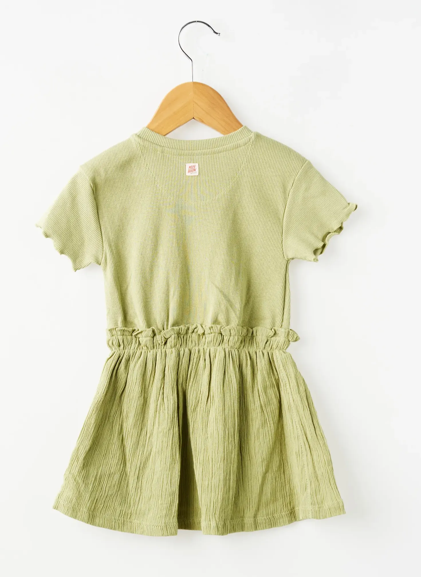 Robe Mi-longue Noppies Vert Manches Courtes