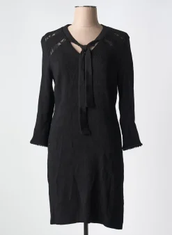 Robe Mi-longue One Step Noir Manches Longues