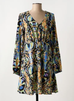 Robe Mi-longue Only Bleu Manches Longues