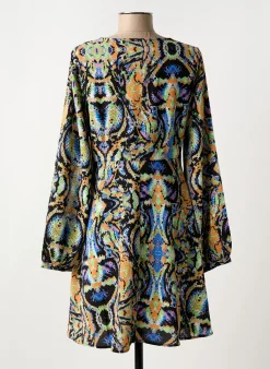 Robe Mi-longue Only Bleu Manches Longues