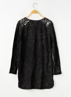 Robe Mi-longue Pepe Jeans Noir Manches Longues