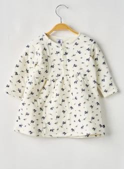 Robe Mi-longue Petit Bateau Blanc Manches Longues