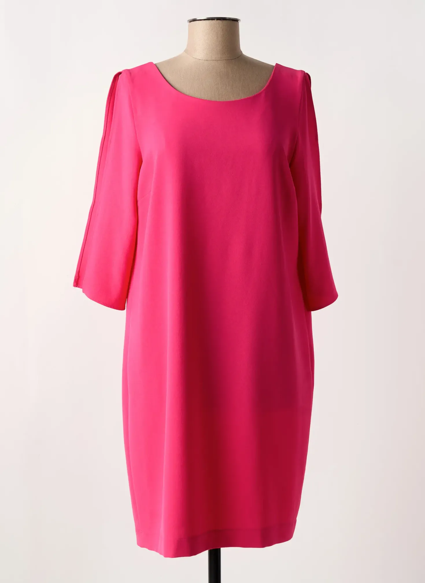 Robe Mi-longue Rever Mile Rose Manches 3/4