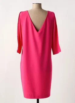 Robe Mi-longue Rever Mile Rose Manches 3/4