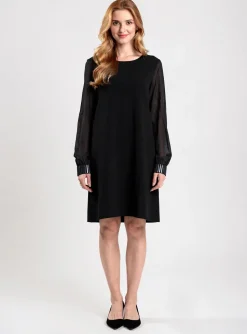 Robe Mi-longue Semiology Noir Manches Longues