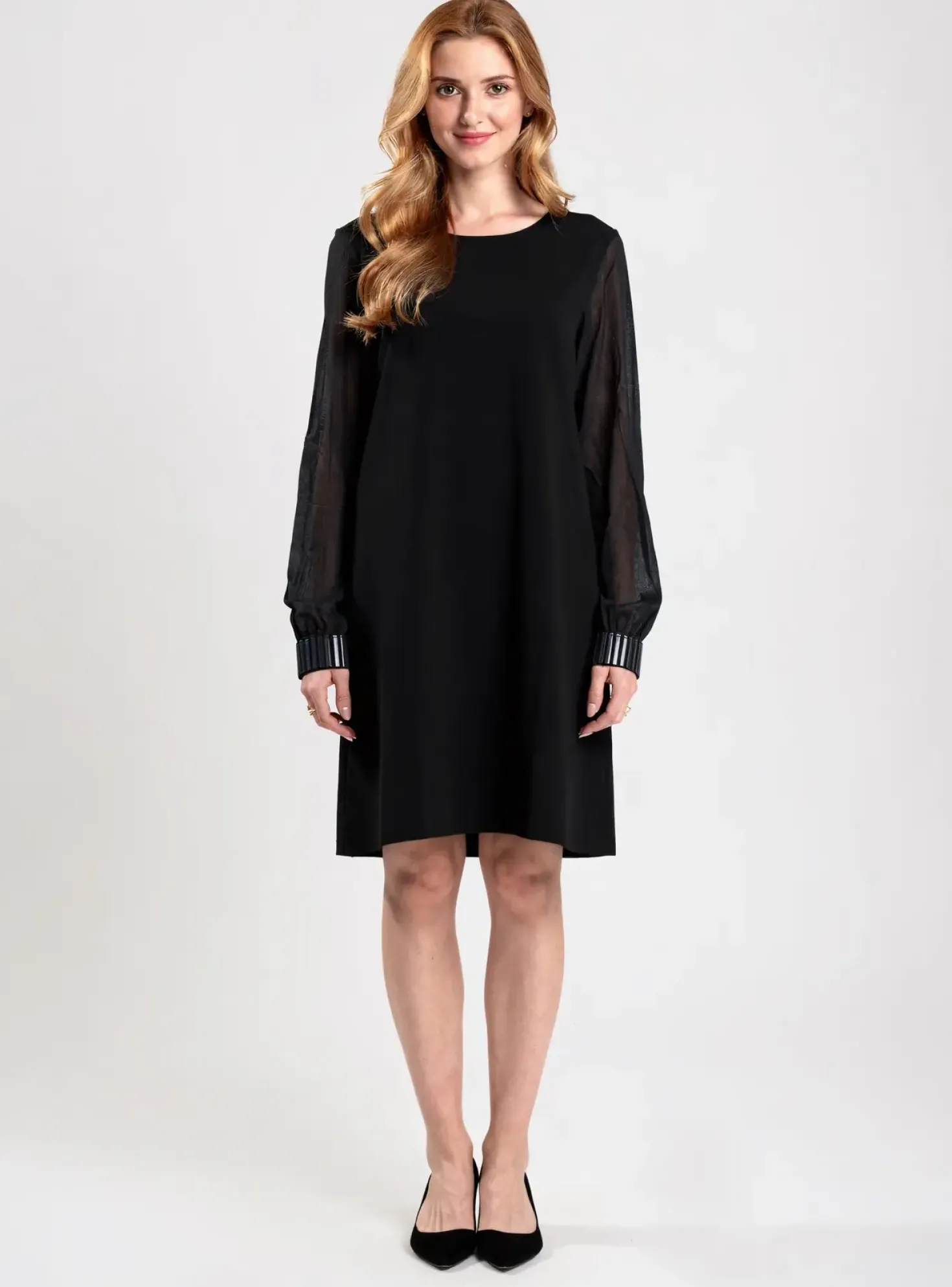 Robe Mi-longue Semiology Noir Manches Longues