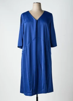 Robe Mi-longue Sheego Bleu Manches Longues