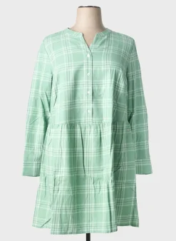 Robe Mi-longue Sheego Vert Manches Longues