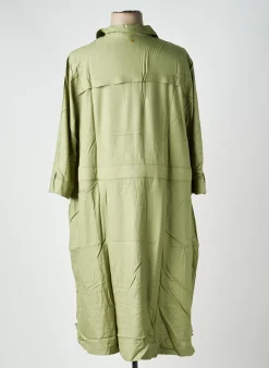 Robe Mi-longue Sheego Vert Manches Longues
