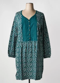 Robe Mi-longue Sheego Vert Manches Longues
