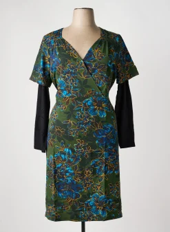 Robe Mi-longue Sheego Vert Manches Longues