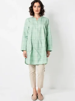 Robe Mi-longue Sheego Vert Manches Longues