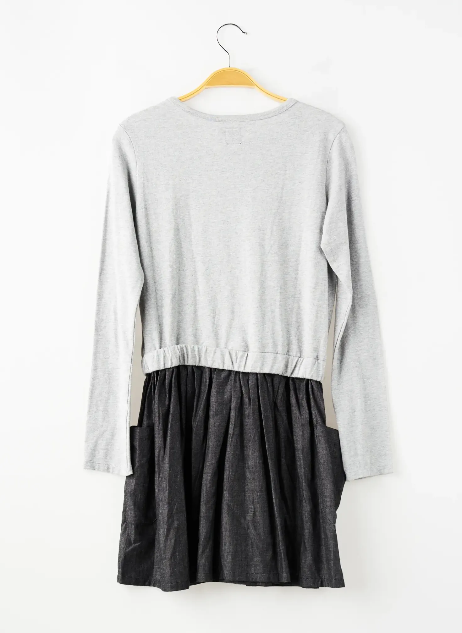 Robe Mi-longue Sorry 4 The Mess Gris Manches Longues